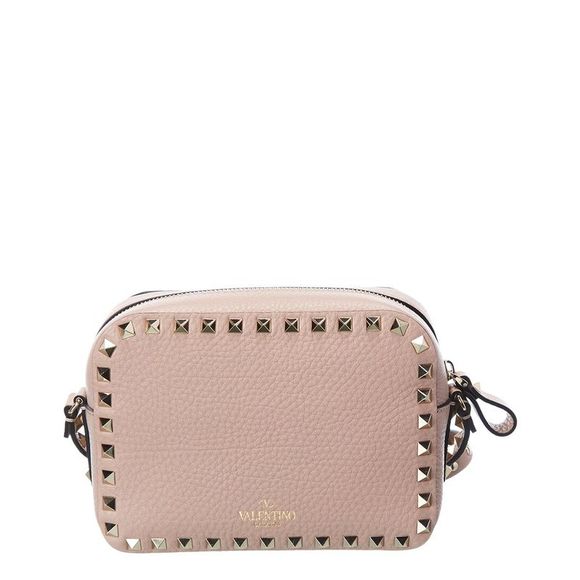 Valentino Handbags - Valentino Rockstud Grainy Leather Camera Bag, Pink